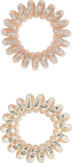Dessata no-pulling hårsnoddar Glitter + metal rose gold Dessata no-pulling hårsnoddar Glitter + metal rose gold