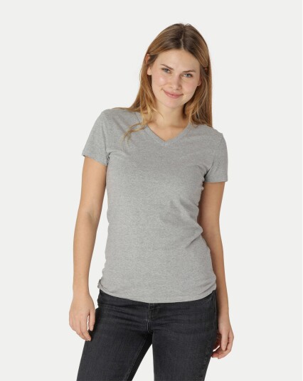 Neutral Organic - Ladies Fitted V-neck T-shirt Grå