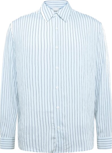 Calvin Klein Ls Yd Stripe Viscose Nylon Easy Blue XS