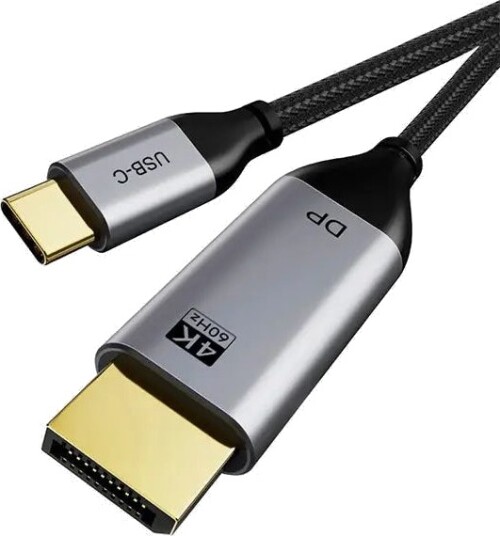 Cabletime Ct-C160-Pu31-Cmdp2-S1.8, 1,8 M, Usb Type-C, Displayport, Hankjønn, Hankjønn, Rett Cabletime Ct-C160-Pu31-Cmdp2-S1.8, 1,8 M, Usb Type-C, Displayport, Hankjønn, Hankjønn, Rett