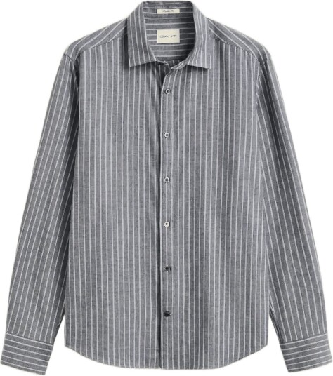 Gant Reg Flannel Melange Stripe Shirt DARK NAVY MELANGE XL