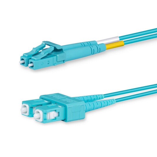 Lanview LC-SC Multimode fibre cable  duplex 1m OM3 50/125 LSZH