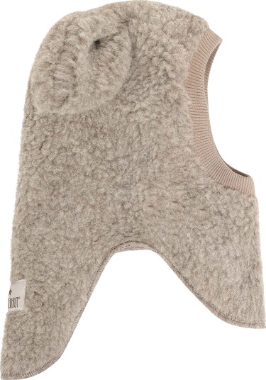 HUTTEliHUT Balaklava Ullteddy Med Ører Camel Melange 50