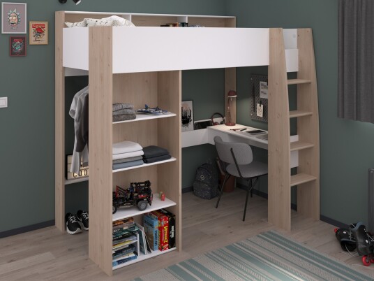 Parisot Group Loftseng med Skap Shelter 90×200 Natur Parisot Group Loftseng med Skap Shelter 90×200 Natur