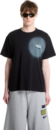 T skjorte MM6 Spray Print T Shirt Black M T skjorte MM6 Spray Print T Shirt Black M