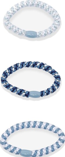 Mango Teen Pack Of 3 Combined Hair Ties MEDIUM BLUE One Size
