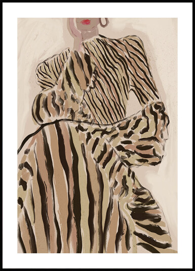 Zebra Elegance Plakat Plakat / 21x30cm