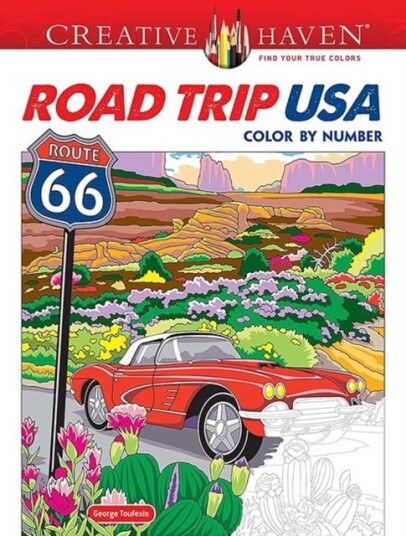 Creative Haven Road Trip USA Color by Number Creative Haven Road Trip USA Color by Number