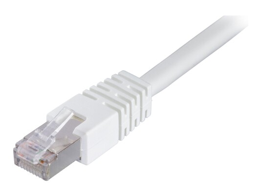 Deltaco Cat6 0.3m F/UTP Koblingskabel RJ-45 Hankjønn Hvit