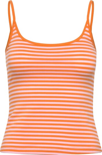 Monki Slim Strap Tank Top Orange XXS