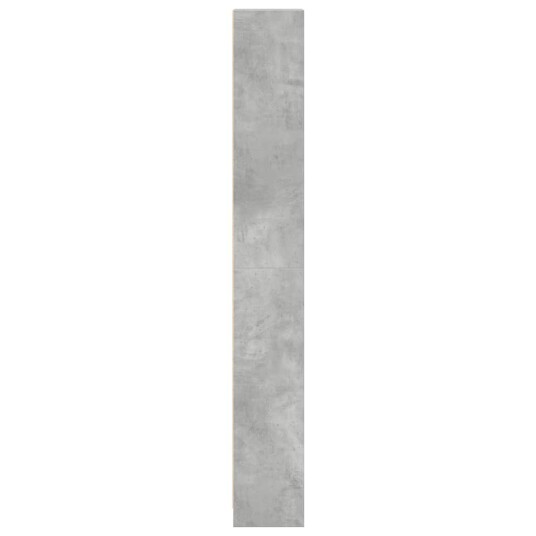 Bokhylle betonggrå 40x24x176 cm konstruert tre
