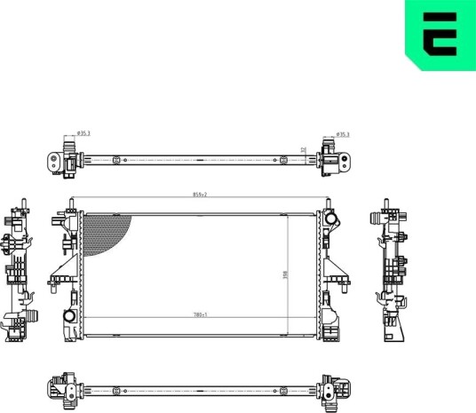 ERA 673126 Radiator motorkjøling
