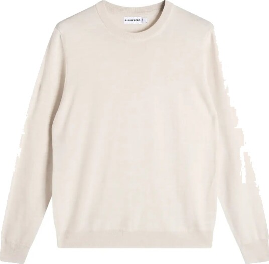 J. Lindeberg Keane Merino Crew Neck Cream XL J. Lindeberg Keane Merino Crew Neck Cream XL