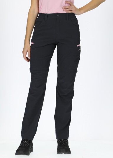 Swedemount Glittertind Zip-Off Pants W Charcoal/Lt Pink 36 Bukser