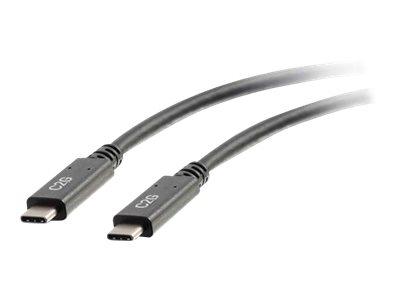 C2G 0.9m (3ft) USB C Cable - USB 3.1 (3A) - M/M USB Type C Cable - Black - USB type C-kabel - 24 pin USB-C til 24 pin USB-C - 90 cm