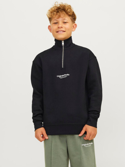 Jack and Jones Junior Vesterbro Sweat Quarter Zip Junior Sort 140