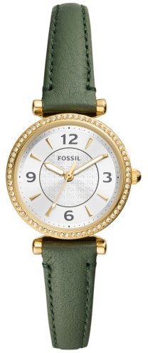 Fossil Dameklokke ES5298 Carlie Sølvfarget/Lær Ø28 mm Fossil Dameklokke ES5298 Carlie Sølvfarget/Lær Ø28 mm
