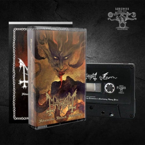 Mayhem  Atavistic Black Disorder / Kommando + Patch  Kassett