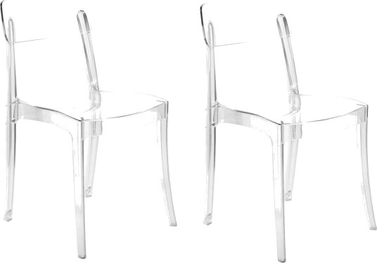 Bankettstol Beliani Covington set om 2 Transparent -