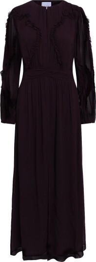 Dante6 Dante6 Lasorinn Ruffle Detail Maxi Dress   DARK PLUM   42