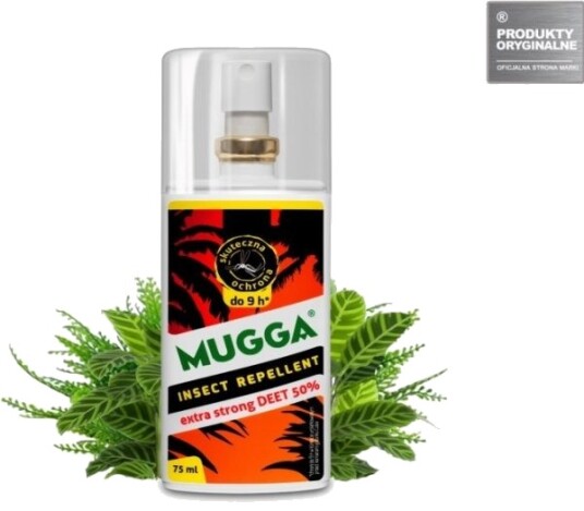 Uodų Repelentas Mugga Extra Strong 50% Deet 75Ml