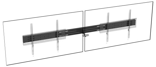 VISION VFM-F50_DL monteringskomponent - for 2 LCD/plasma-paneler - svart