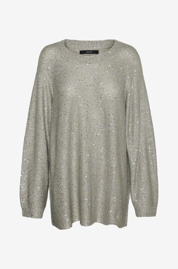 Vero Moda - Genser vmLeilani New LS O-neck - Grå