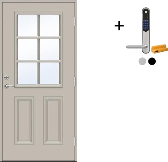 Ytterdør Swedoor Advance-Line Classic Monteverdi med Yale Doorman Classic Home