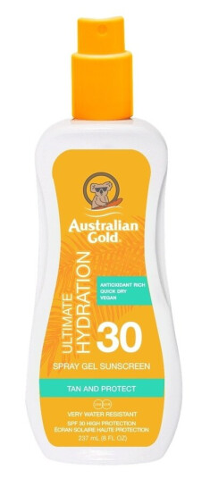 Australian Gold Spray Gel Sunscreen SPF30 237ml Australian Gold Spray Gel Sunscreen SPF30 237ml