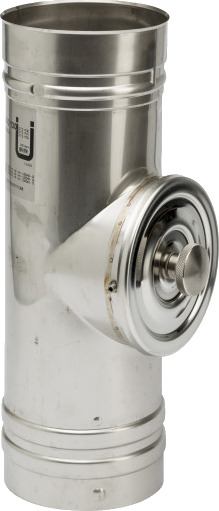 80 mm Metalbestos Omega lengde med rengjøringsdør