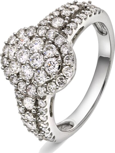 Alexandra, Diamantring i 585 hvitt gull 1,12 ct