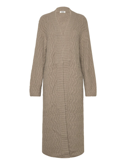 Monki Maxi Knitted Cardigan - Beige - XS