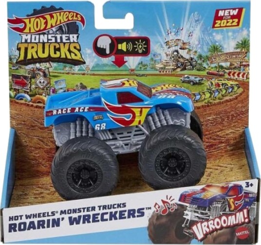 Hot Wheels Monster Trucks Roarin' Wreckers Race Ace 1:43