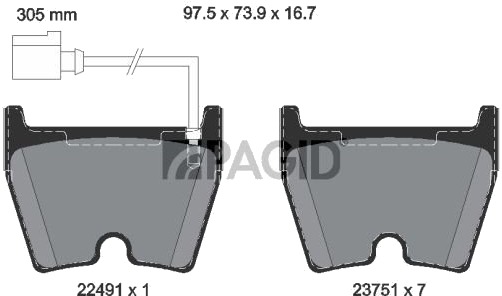 PAGID T2581N Bremseklosser