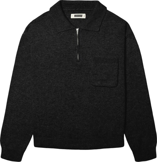 Woodbird Wbkang 1/2 Zip Polo Black XL