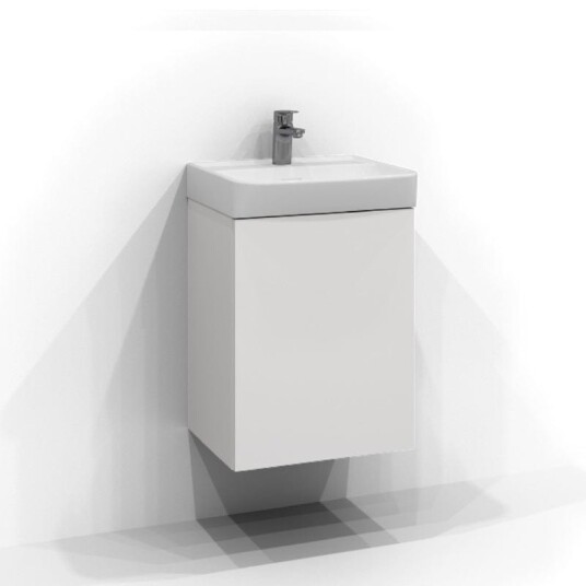 Svedbergs Bloc Servantskap Slim D35 med 1 dør Hvit / 35cm SV-545111