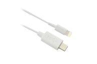 MicroConnect USB-C til Lightning-kabel 1 m Hvit MFI