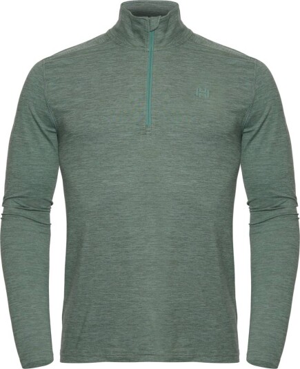 Hellner Nunis Halfzip Ls Tee Men Laurel Wreath Melange XXL