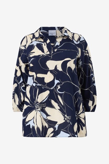 Zhenzi Bluse Zh amaya 1195 blouse 3/4 Blå