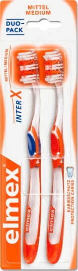 Elmex Tannbørster 2 stk. InterX Medium