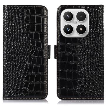 Xiaomi 17 Crocodile Series Lommebok deksel i Lær med RFID Svart