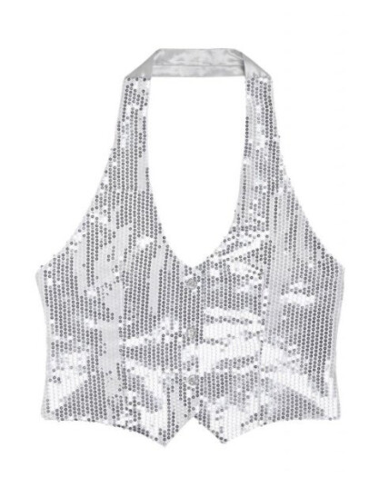 Boland Traciks Sølv Pailletvest Dame WI9138A