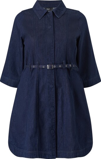 Zizzi Denimkjole jMisha 3/4 Blå