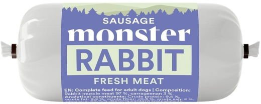 Monster Pet Food Kaninpølse 80 g - Våtfôr til Hund