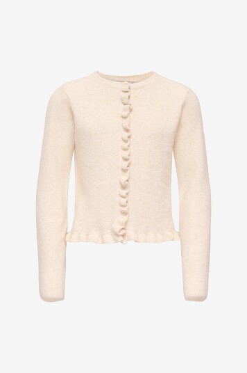 KIDS ONLY   Kardigan kogShelda Life LS O neck Ruffle Car   Grå