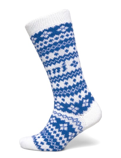 GANNI Wool Jacquard Socks Blue M/L GANNI Wool Jacquard Socks Blue M/L