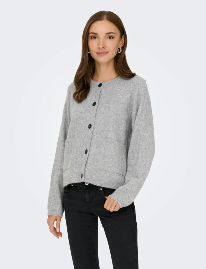 ONLY Onlpiemonte L/S Cardigan Knt Noos - Grey - XS ONLY Onlpiemonte L/S Cardigan Knt Noos - Grey - XS