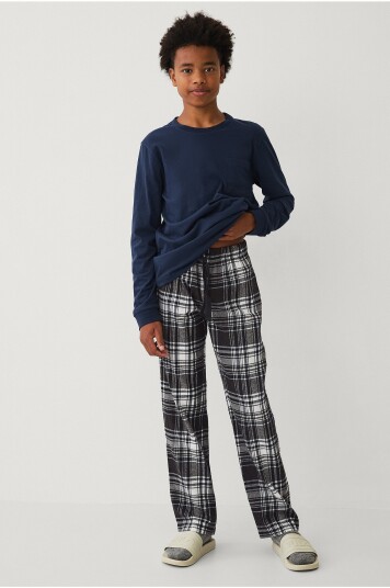 Ellos Collection Pysjbukser i flanell Brun