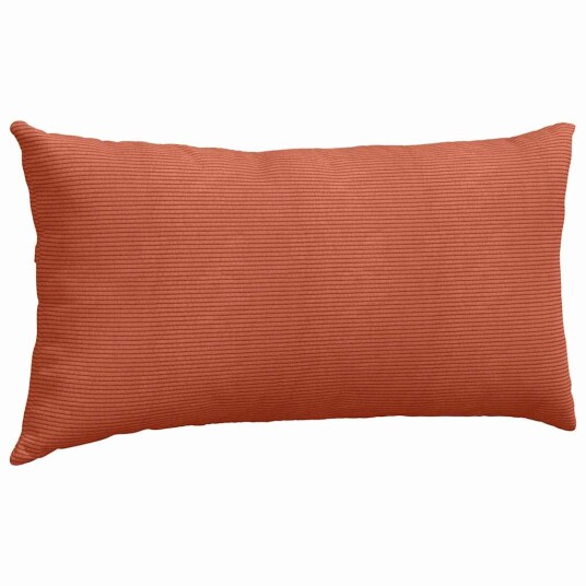 Sofaputer 2 pcs Rød oransje 80 x 40 cm Corduroy stoff