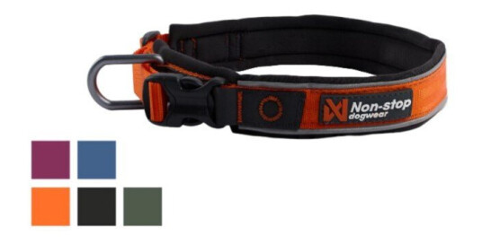 Non-Stop Dogwear Roam Polstret Hundehalsbånd - Oransje - XS
